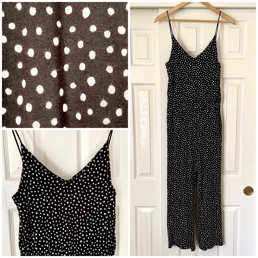 H&M Polka Dot Spaghetti Strap Jumpsuit. Size Medium